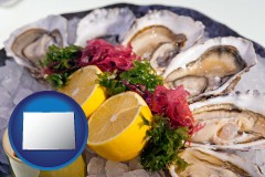 colorado map icon and raw bar oysters