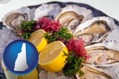 new-hampshire map icon and raw bar oysters